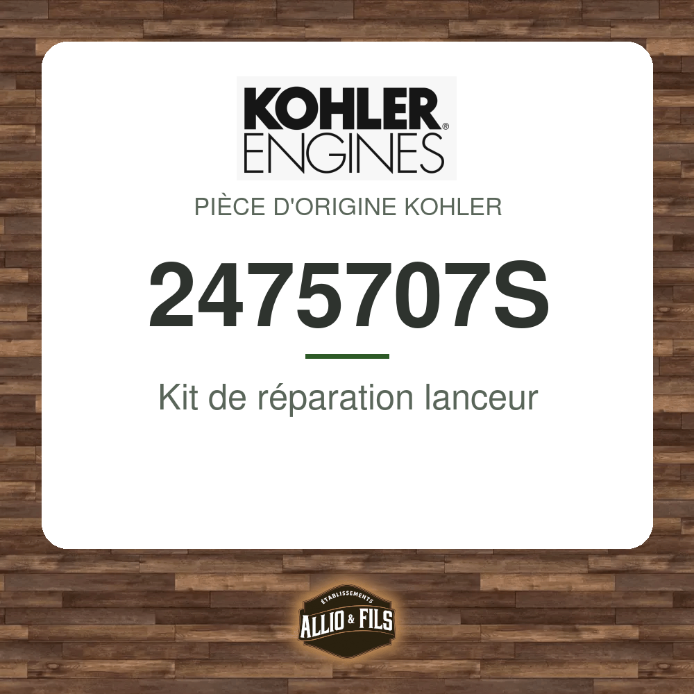 Kit de réparation lanceur - Kohler 2475707S