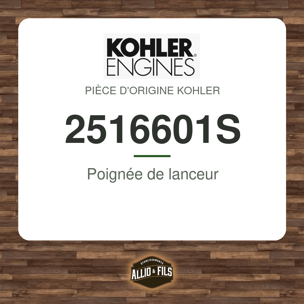 Poignée de lanceur - Kohler 2516601S