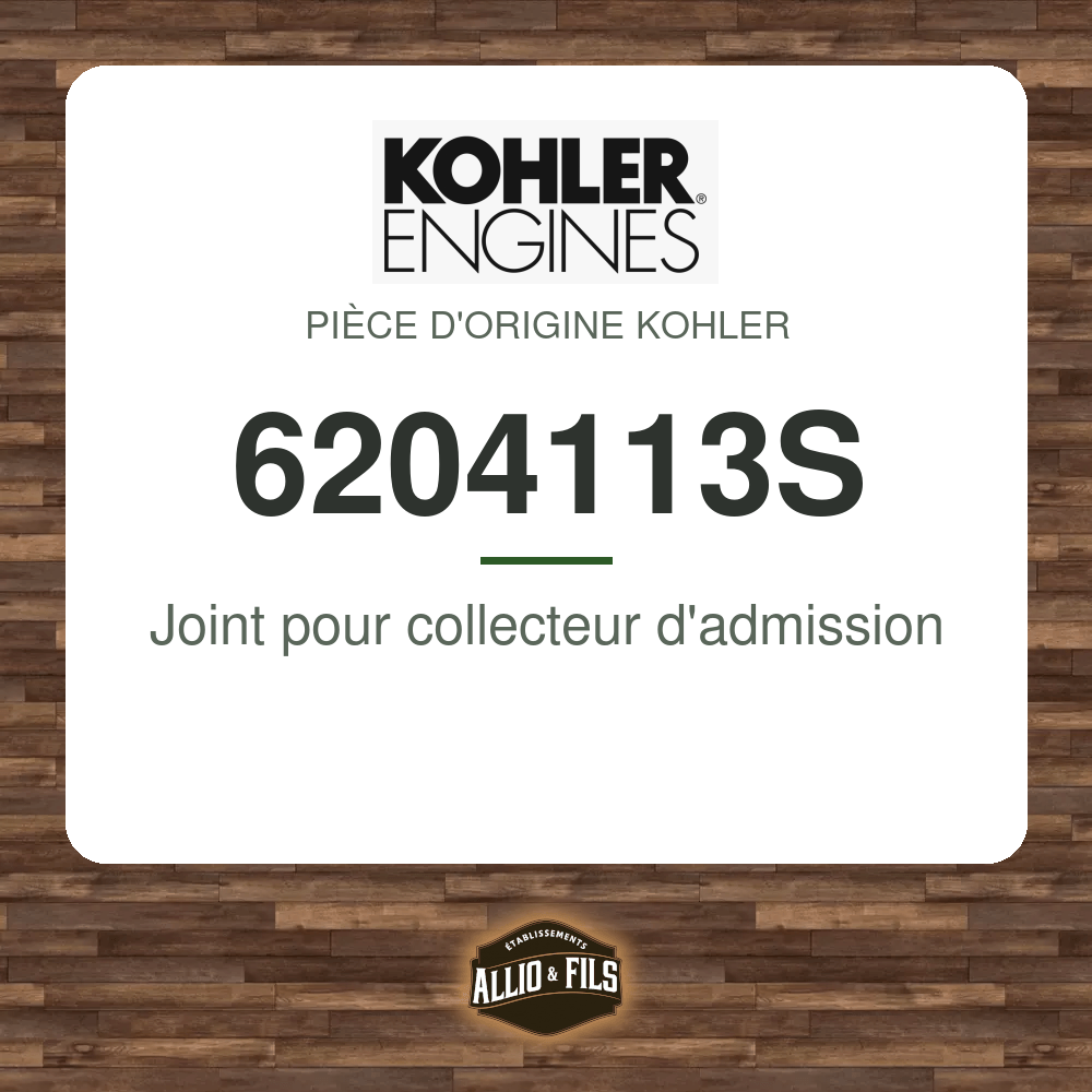 Joint pour collecteur d'admission - Kohler 6204113S