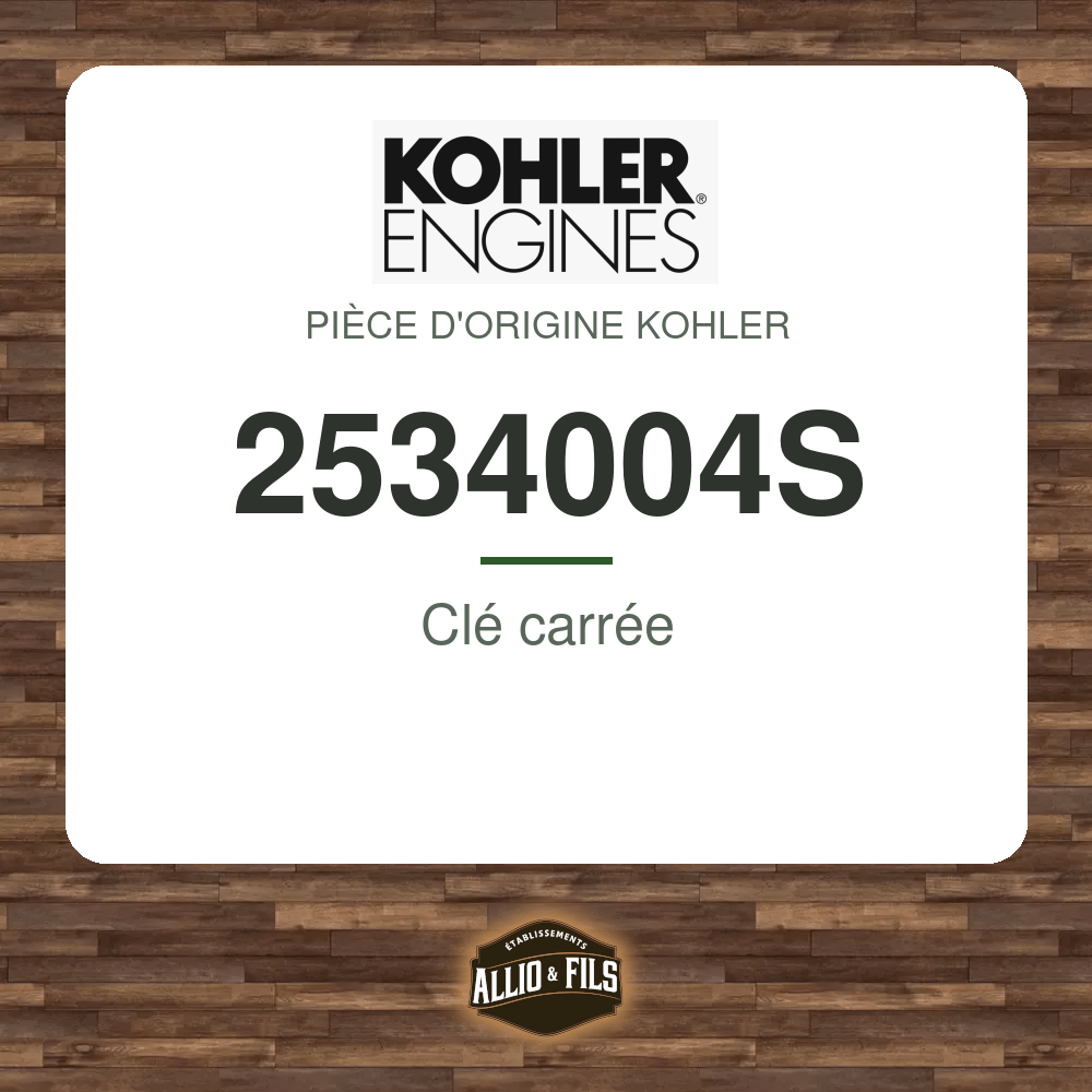 Clé carrée - Kohler 2534004S