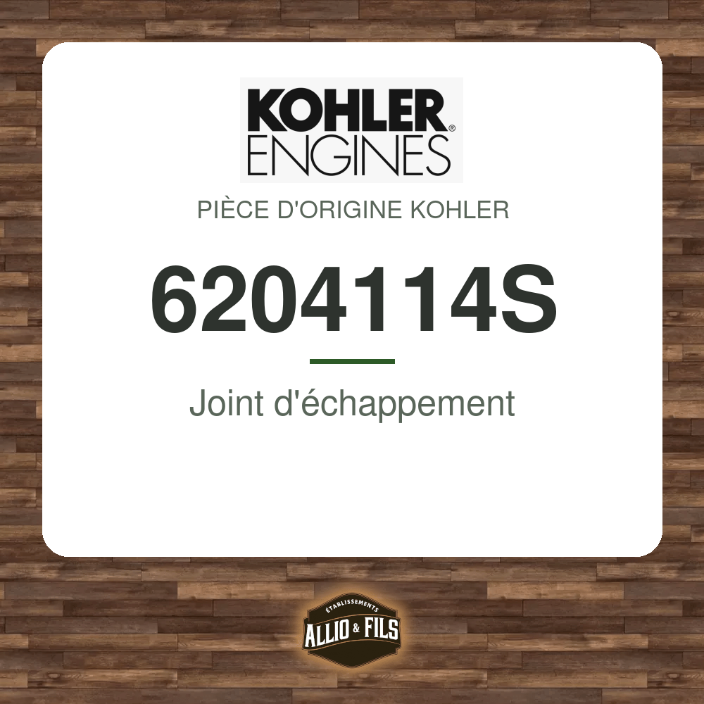 Joint d'échappement - Kohler 6204114S