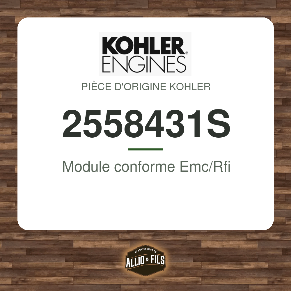 Module conforme Emc/Rfi - Kohler 2558431S