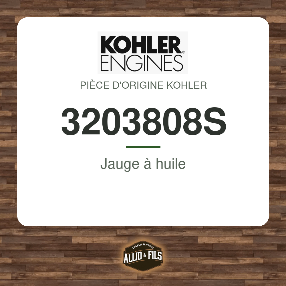 Jauge à huile - Kohler 3203808S