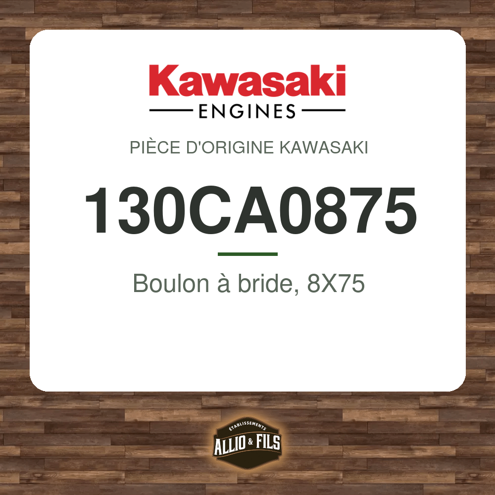 Boulon à bride, 8X75 - Kawasaki 130CA0875