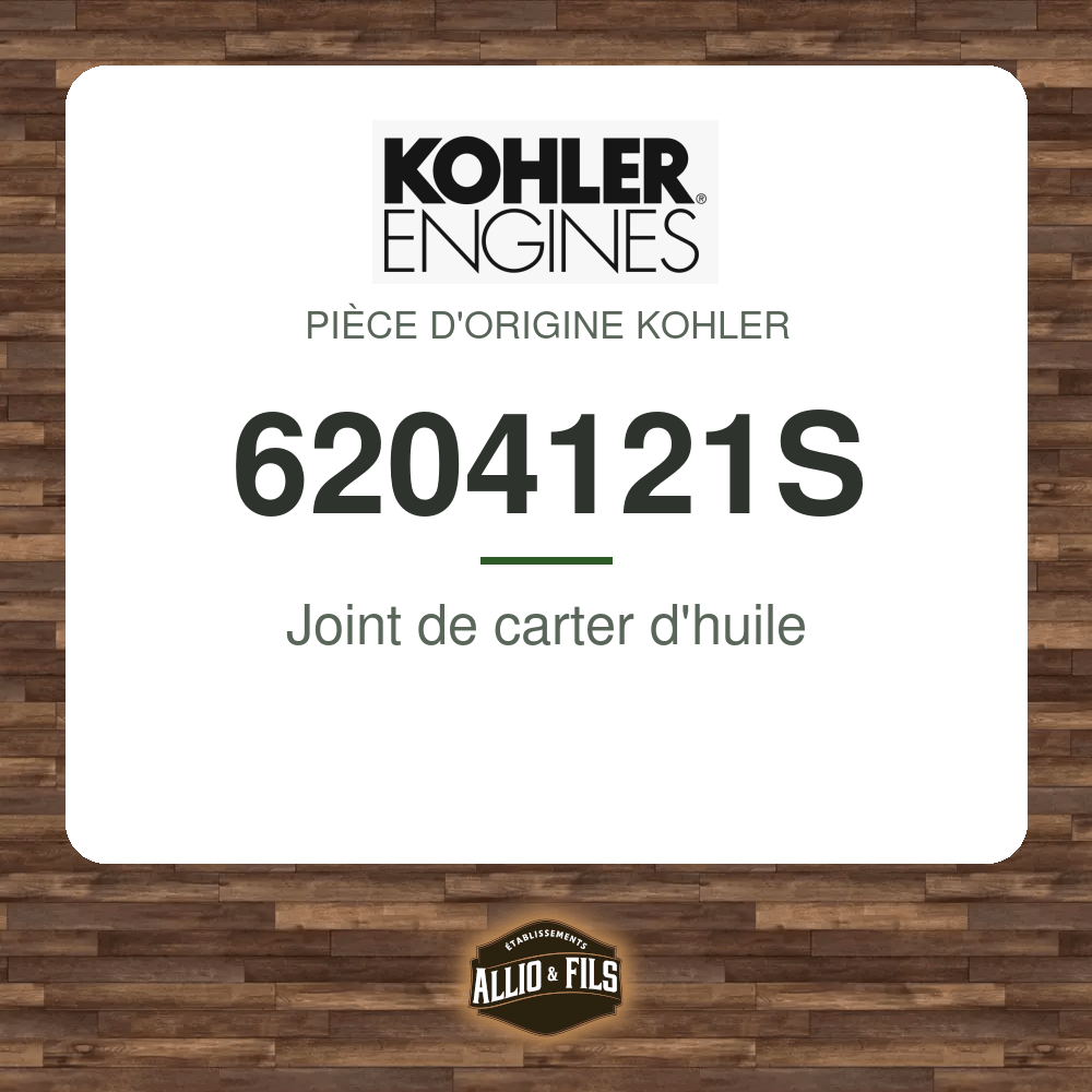 Joint de carter d'huile - Kohler 6204121S