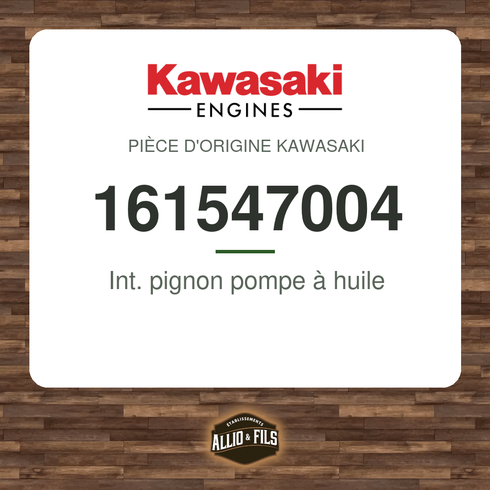 Int. pignon pompe à huile - Kawasaki 161547004