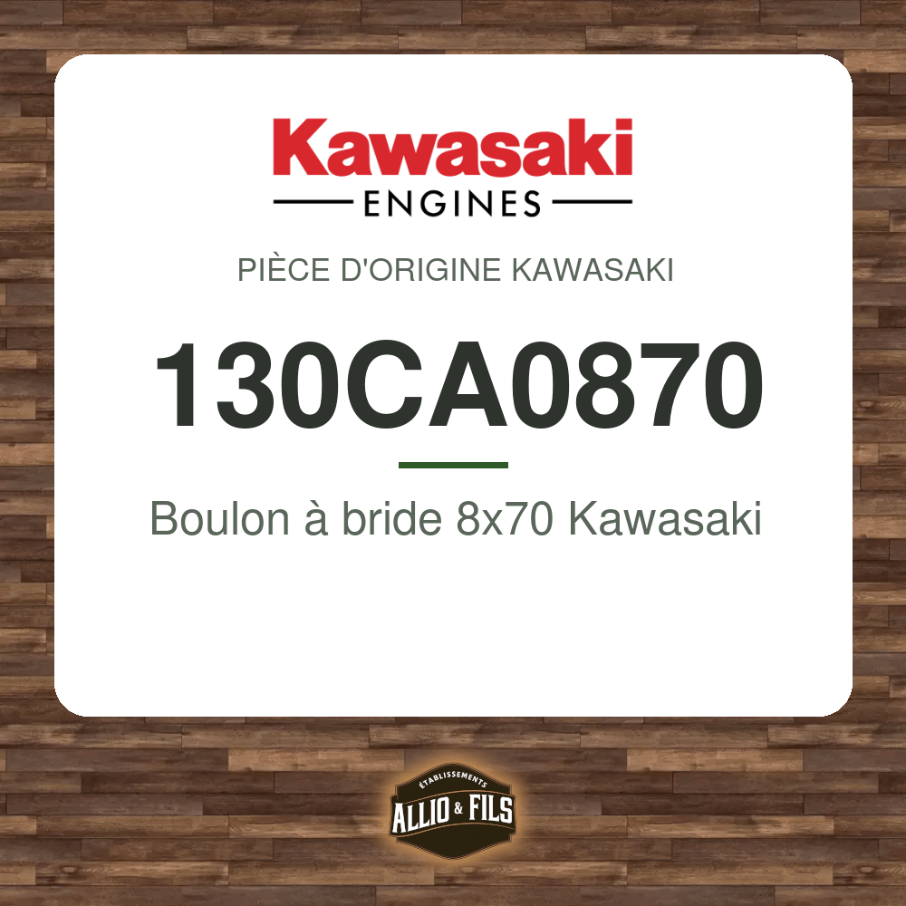 Boulon à bride 8x70 Kawasaki - Kawasaki 130CA0870