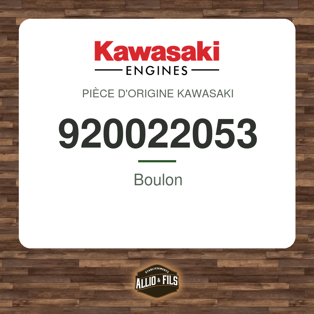 Boulon - Kawasaki 920022053