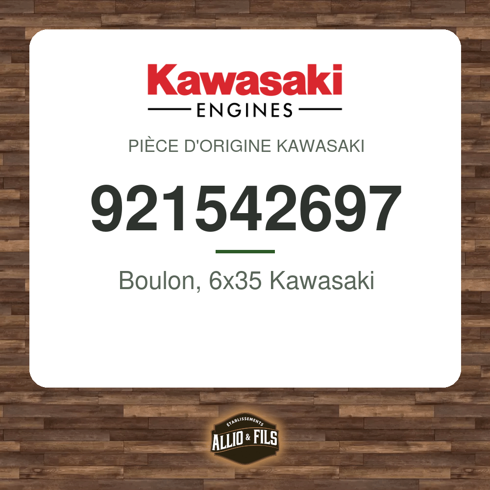 Boulon, 6x35 Kawasaki - Kawasaki 921542697