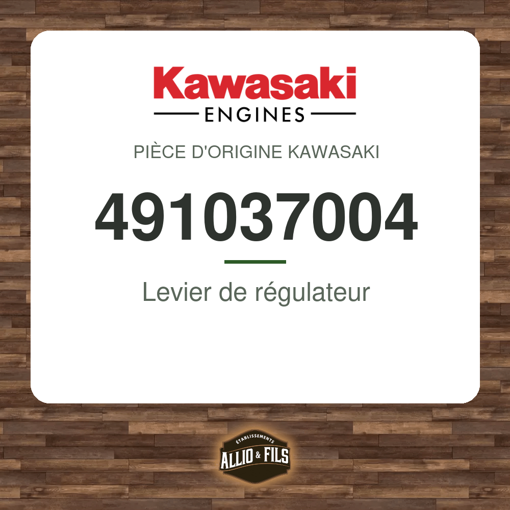 Levier de régulateur - Kawasaki 491037004