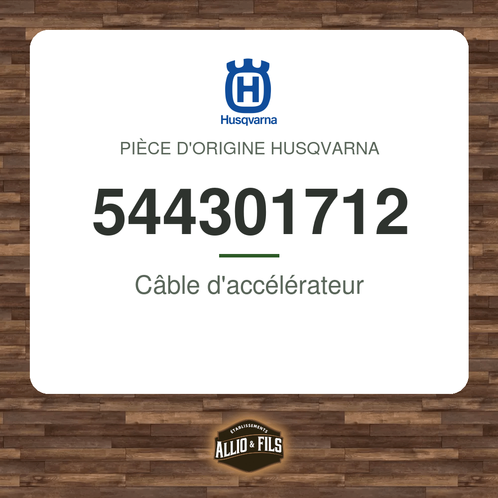 Câble d'accélérateur - Husqvarna 544301712