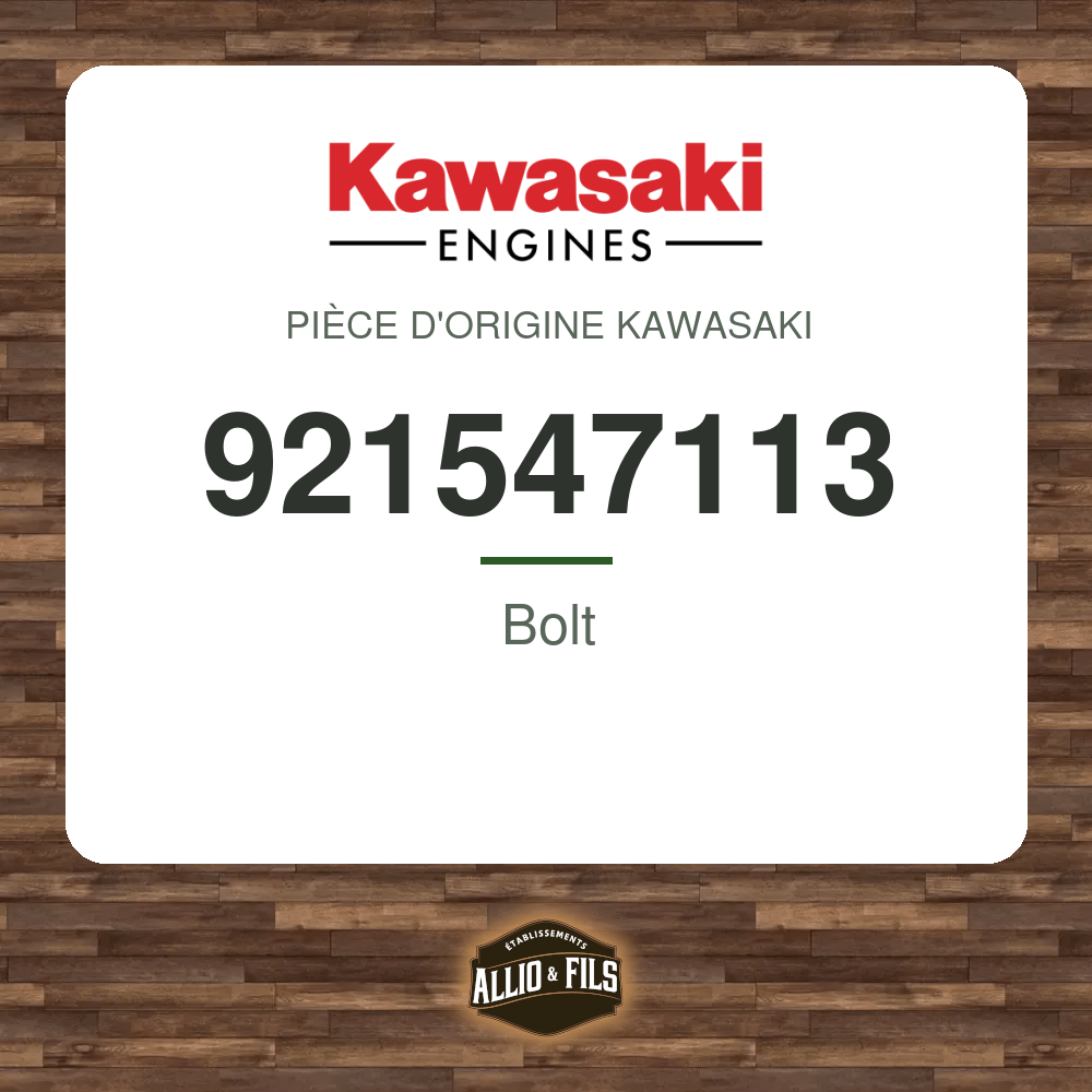 Boulon - Kawasaki 921547113