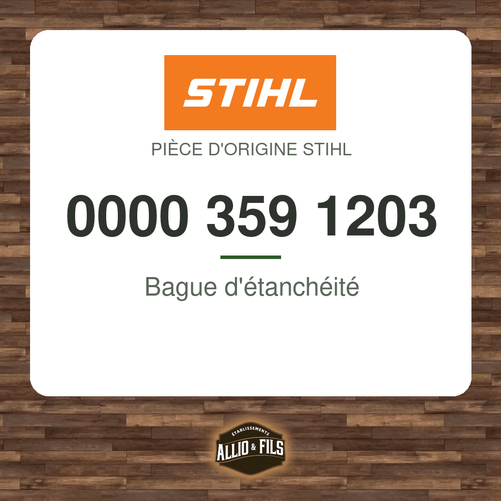 Bague d'étanchéité - Stihl 0000 359 1203