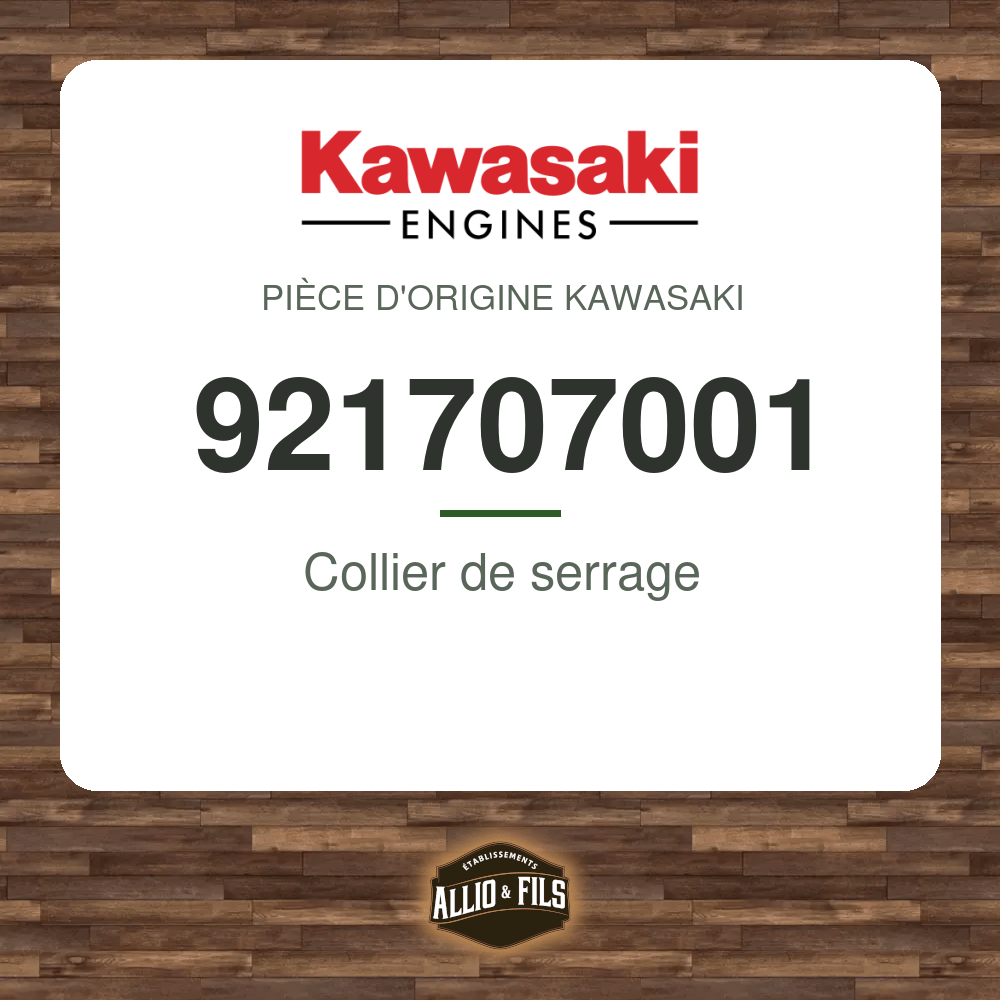 Collier de serrage - Kawasaki 921707001