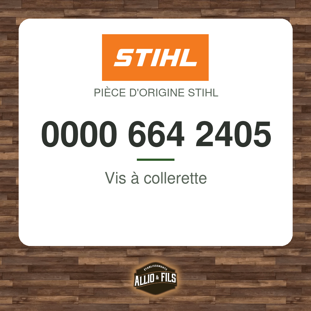 Vis à collerette - Stihl 0000 664 2405
