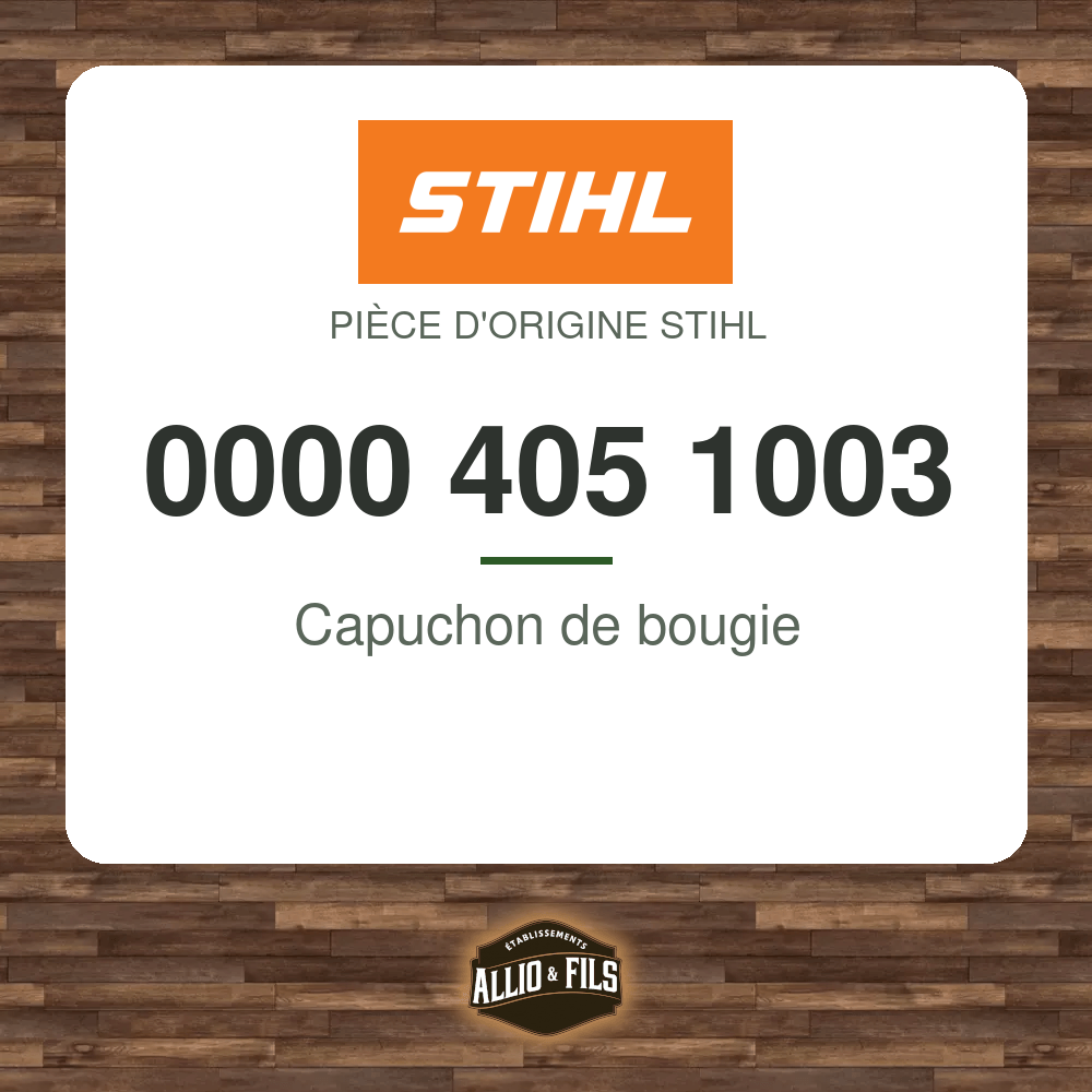 Capuchon de bougie - Stihl 0000 405 1003