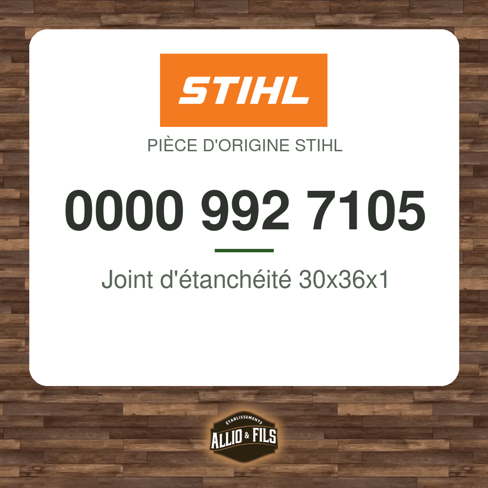 Joint d'étanchéité 30x36x1 - Stihl 0000 992 7105