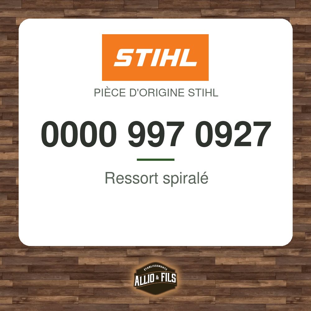Ressort spiralé - Stihl 0000 997 0927