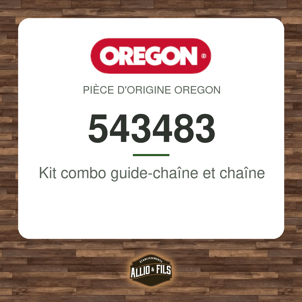 Kit combo guide-chaîne et chaîne - Oregon 543483