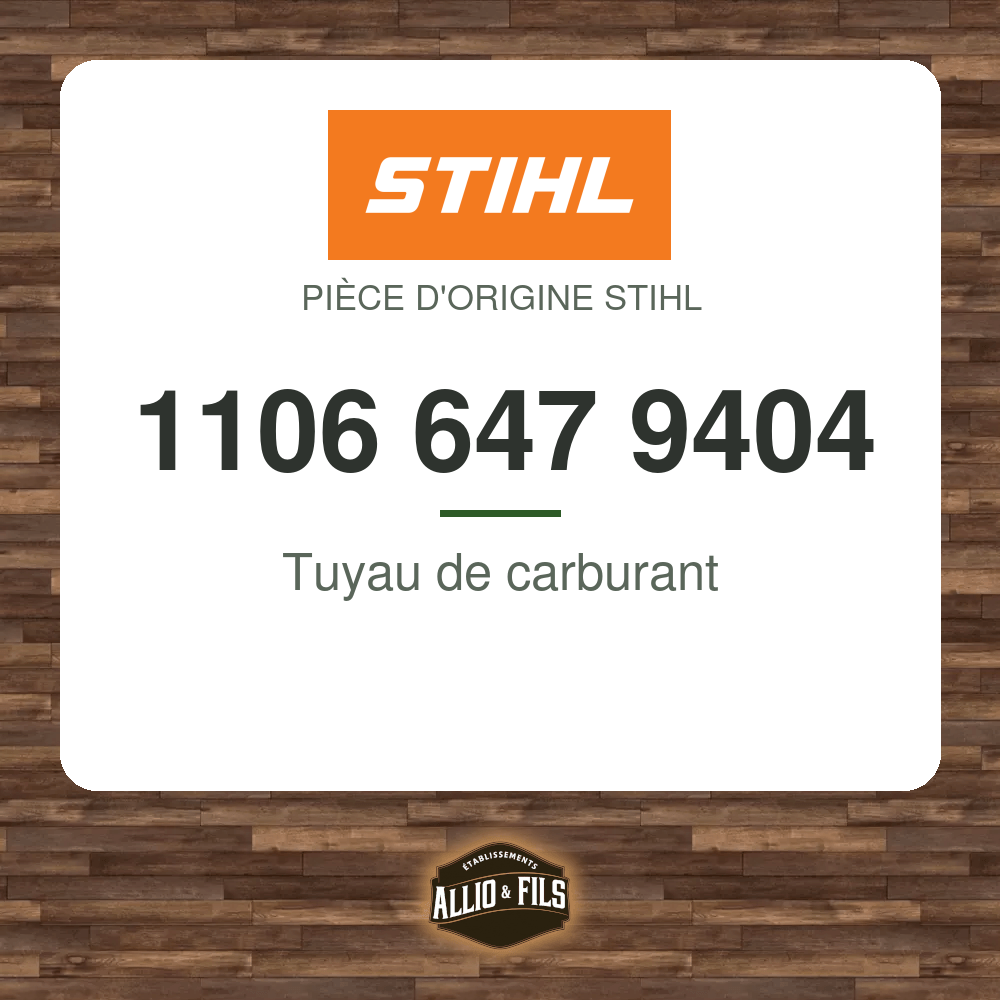 Tuyau de carburant - Stihl 1106 647 9404