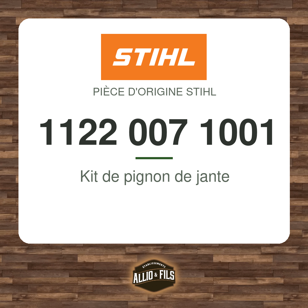Kit de pignon de jante - Stihl 1122 007 1001