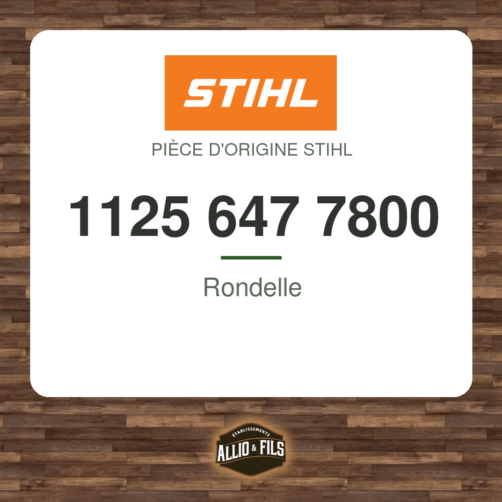 Rondelle - Stihl 1125 647 7800