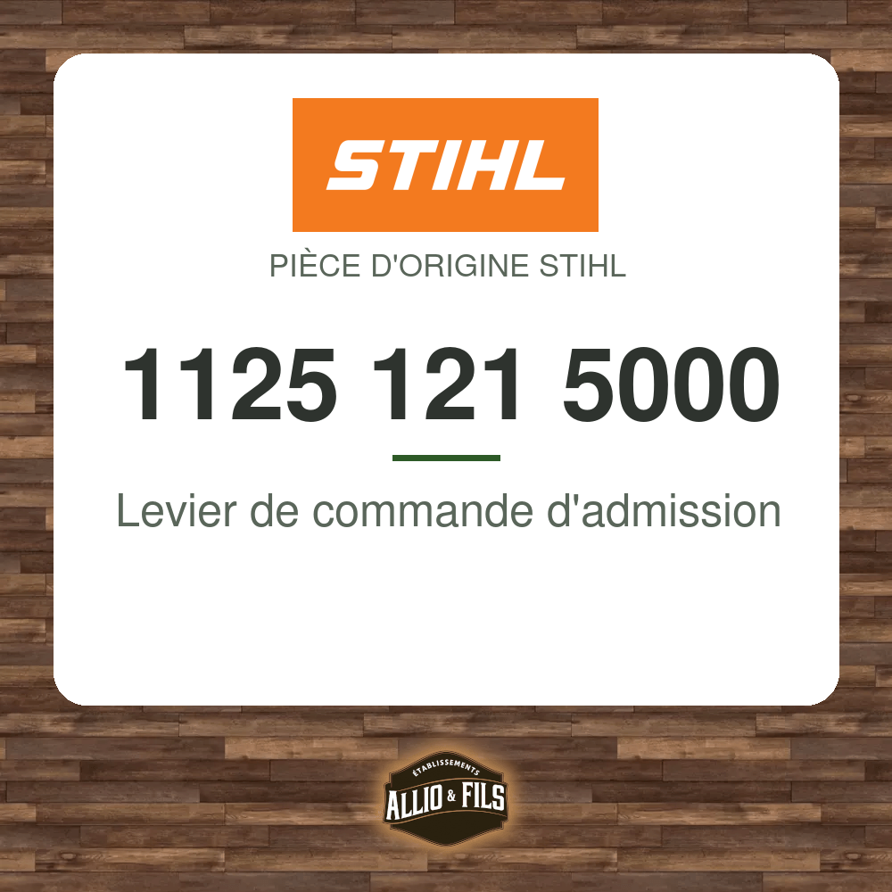 Levier de commande d'admission - Stihl 1125 121 5000