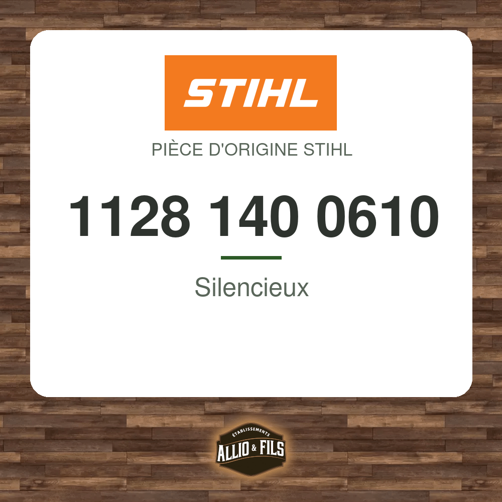 Silencieux - Stihl 1128 140 0610