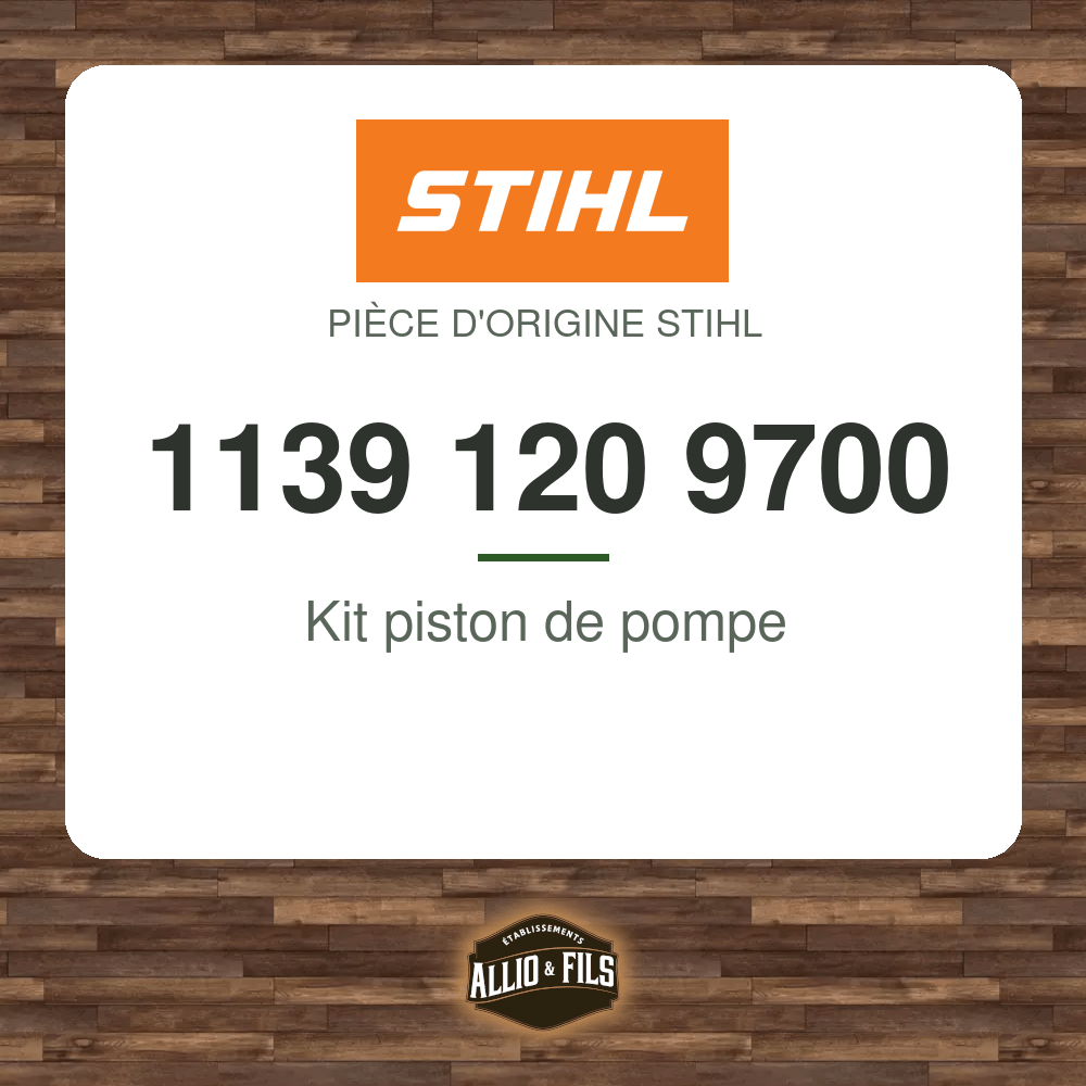 Kit piston de pompe - Stihl 1139 120 9700