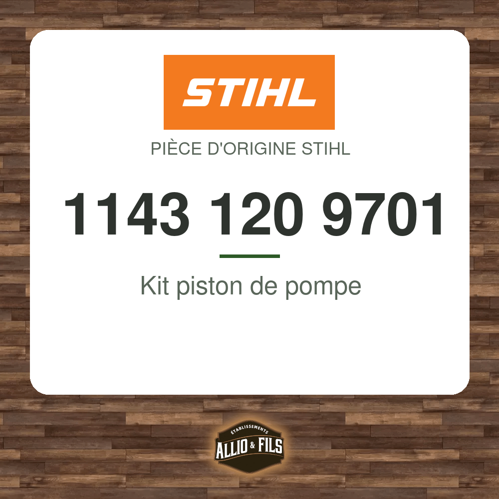 Kit piston de pompe - Stihl 1143 120 9701