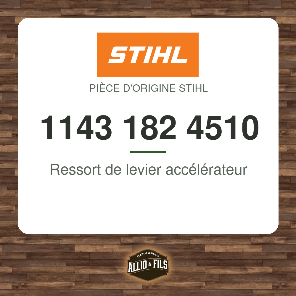 Ressort de levier accélérateur - Stihl 1143 182 4510