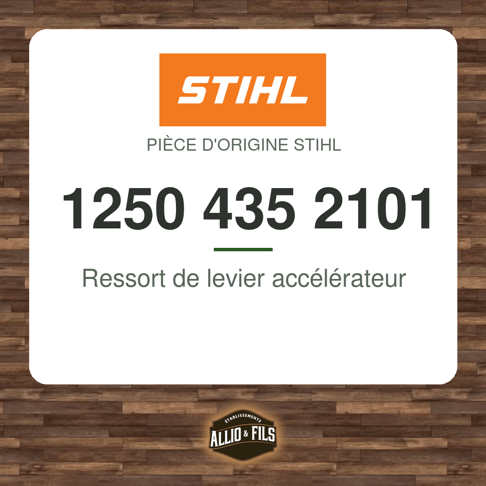 Ressort de levier accélérateur - Stihl 1250 435 2101