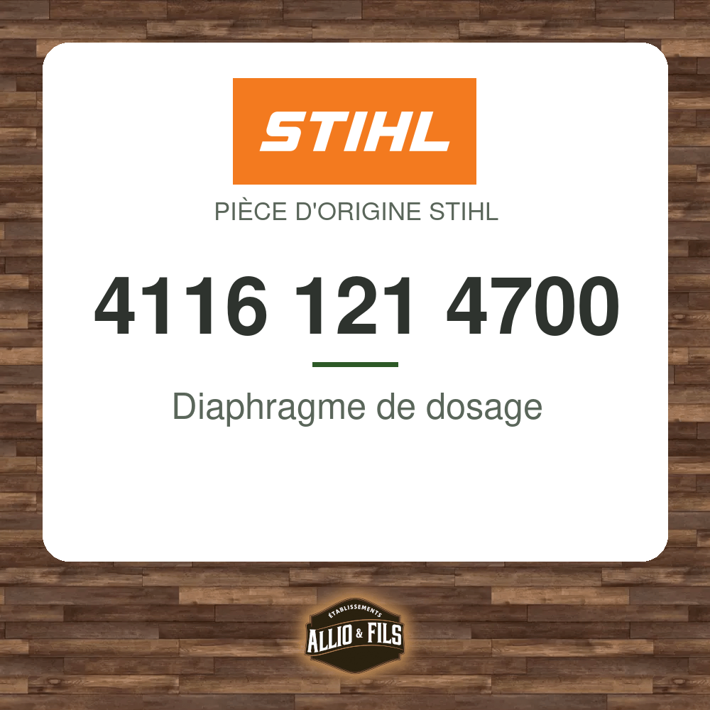 Diaphragme de dosage - Stihl 4116 121 4700
