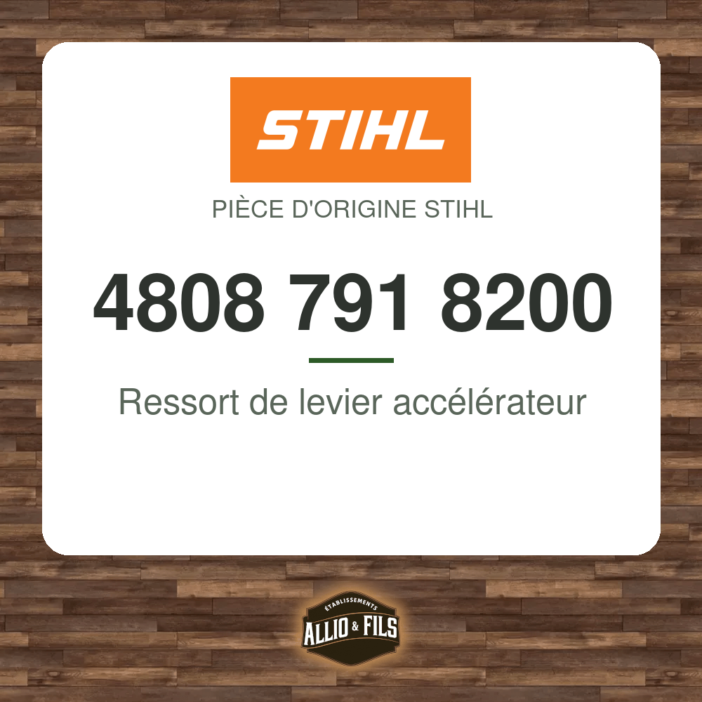 Ressort de levier accélérateur - Stihl 4808 791 8200