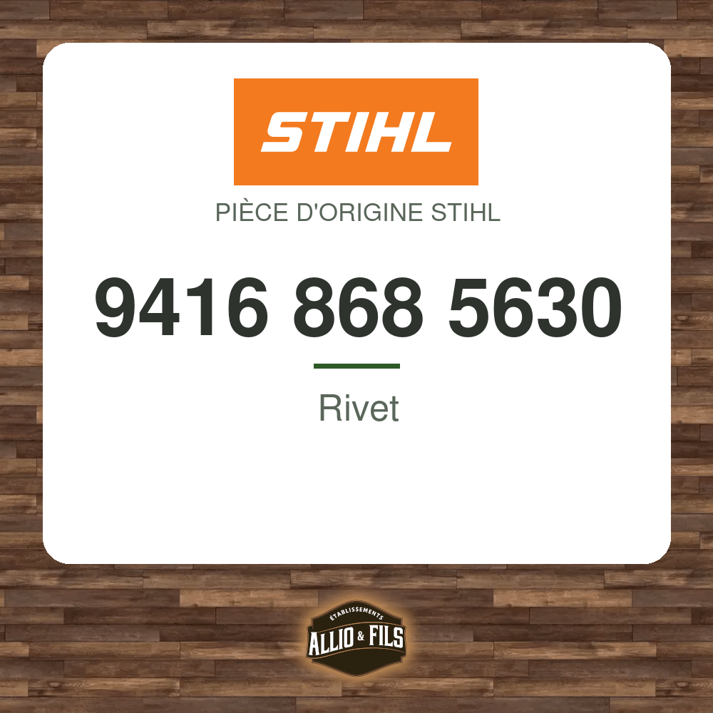Rivet - Stihl 9416 868 5630
