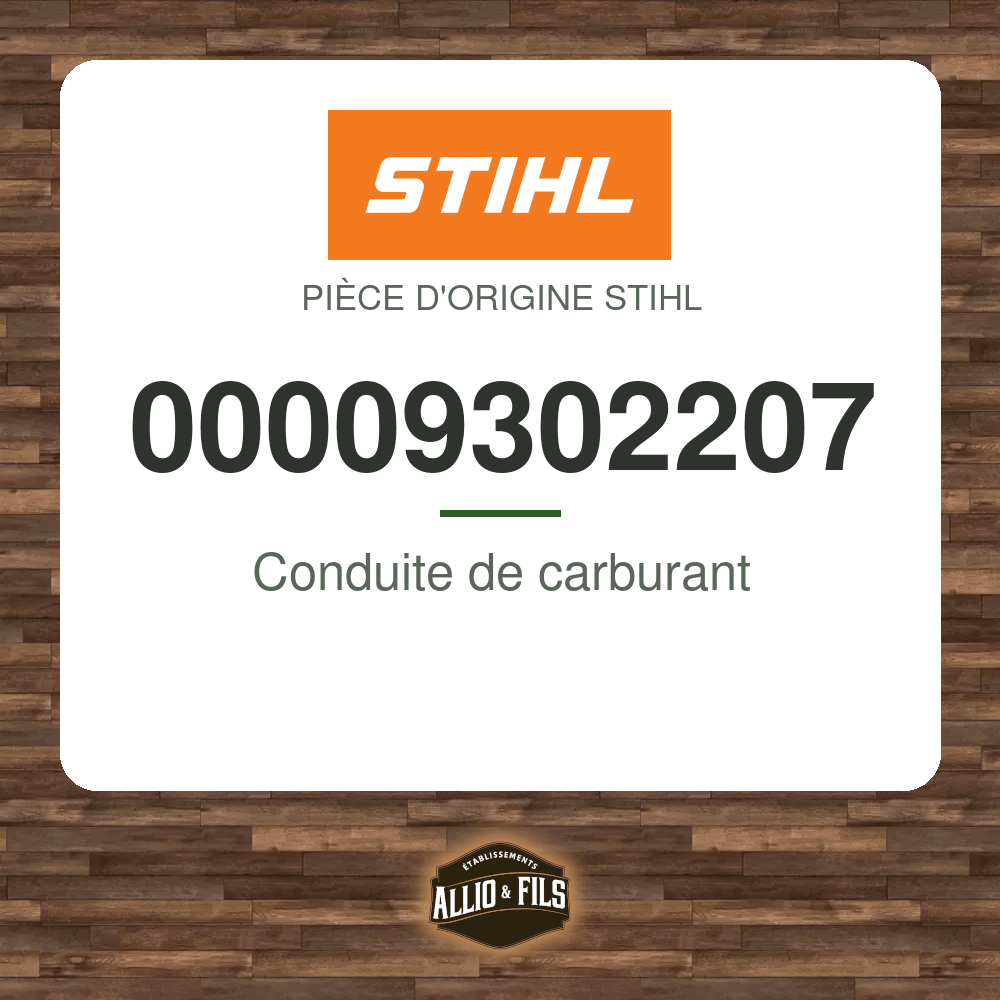Conduite de carburant - Stihl 00009302207