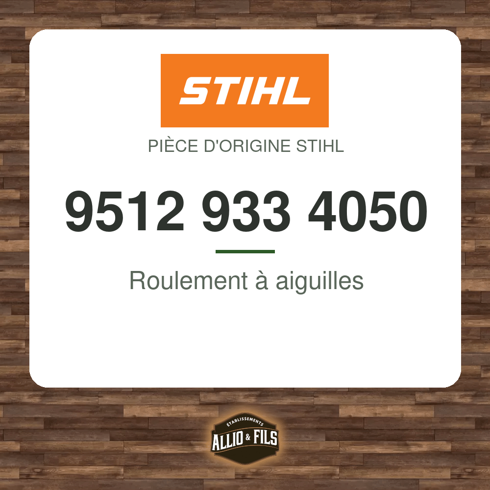 Roulement à aiguilles - Stihl 9512 933 4050