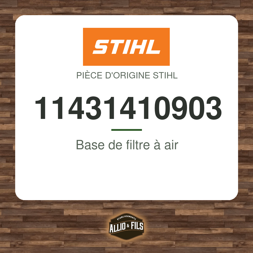 Base de filtre à air - Stihl 11431410903