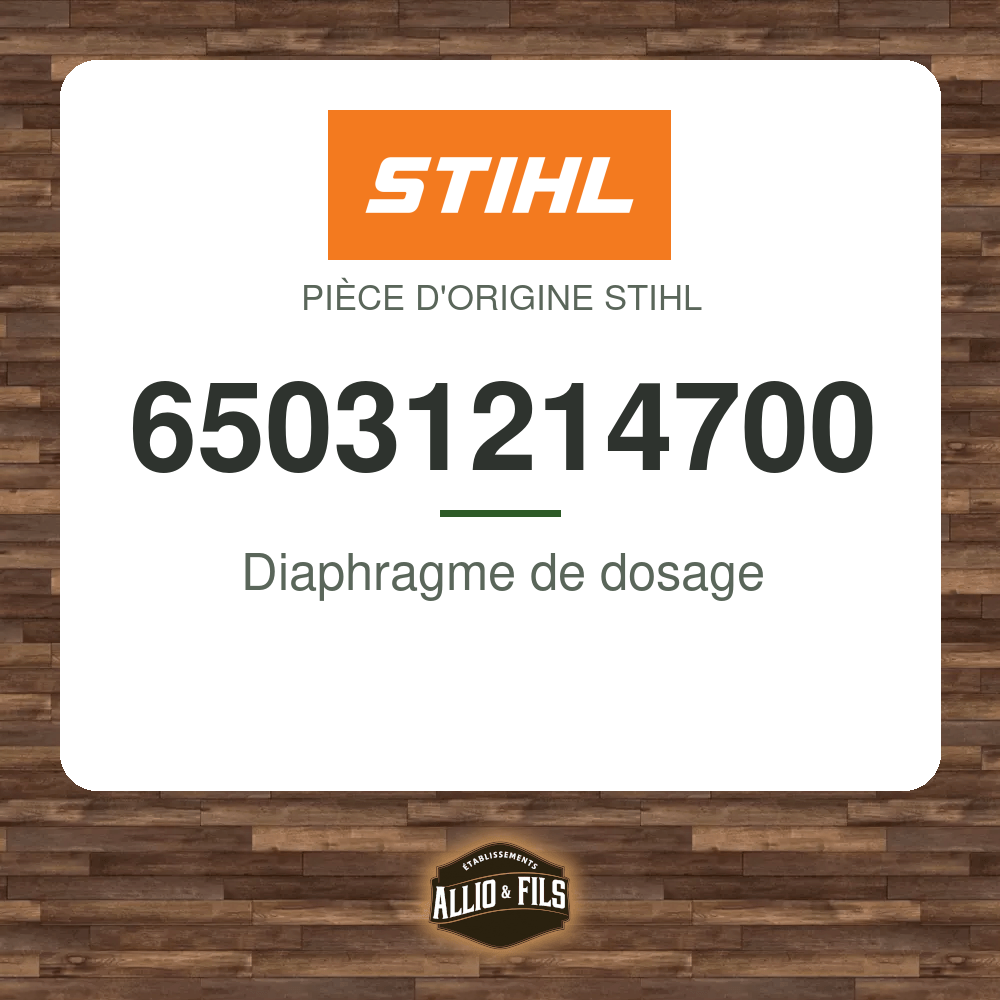 Diaphragme de dosage - Stihl 65031214700