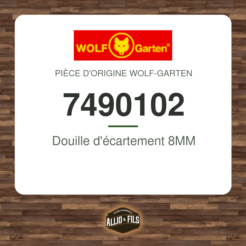 Douille d'écartement 8MM - Wolf-Garten 7490102