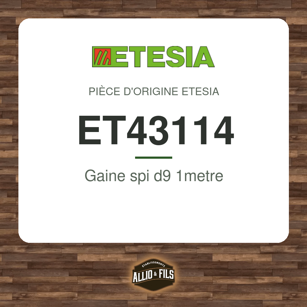Gaine spi d9 1metre - Etesia ET43114