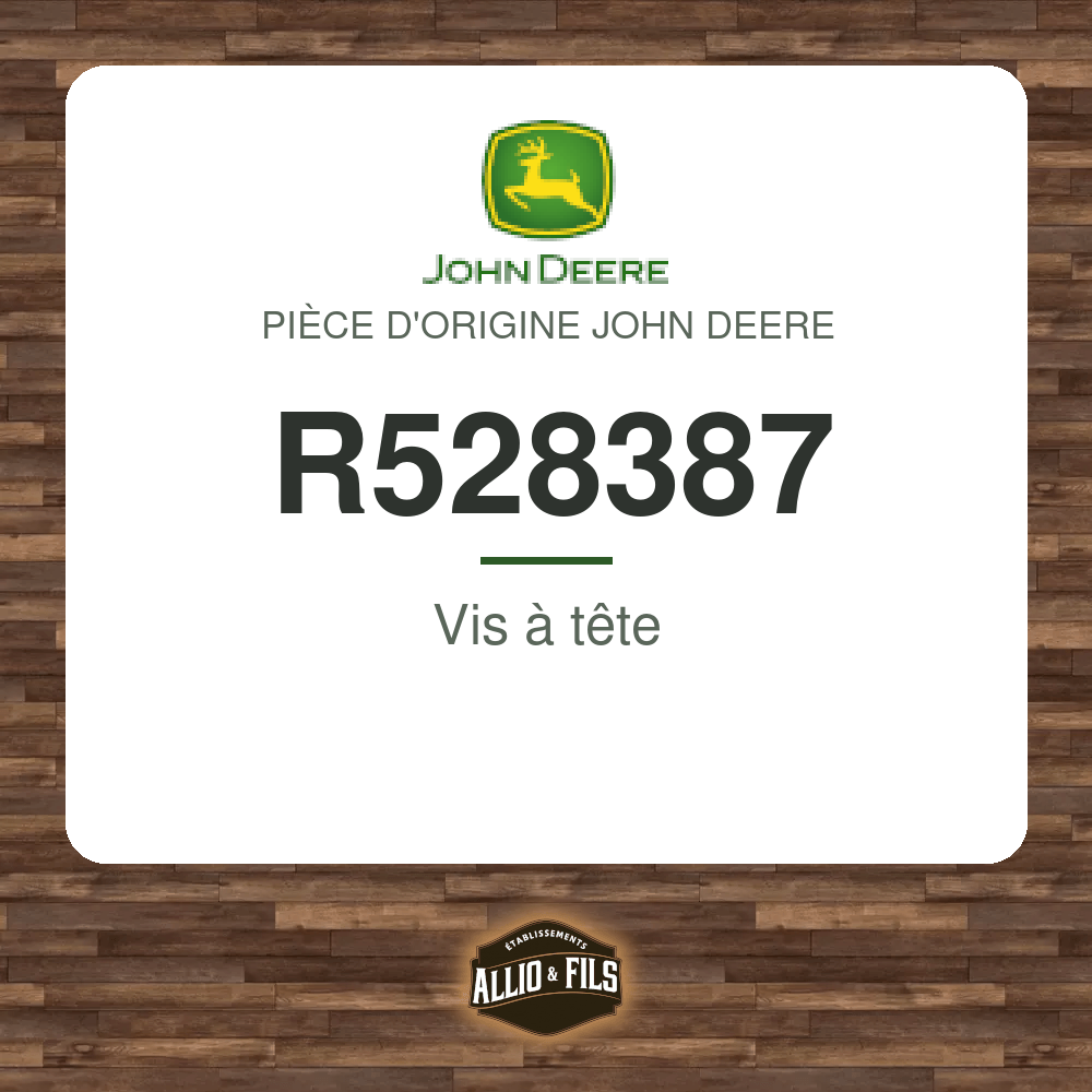 Vis à tête - John Deere R528387