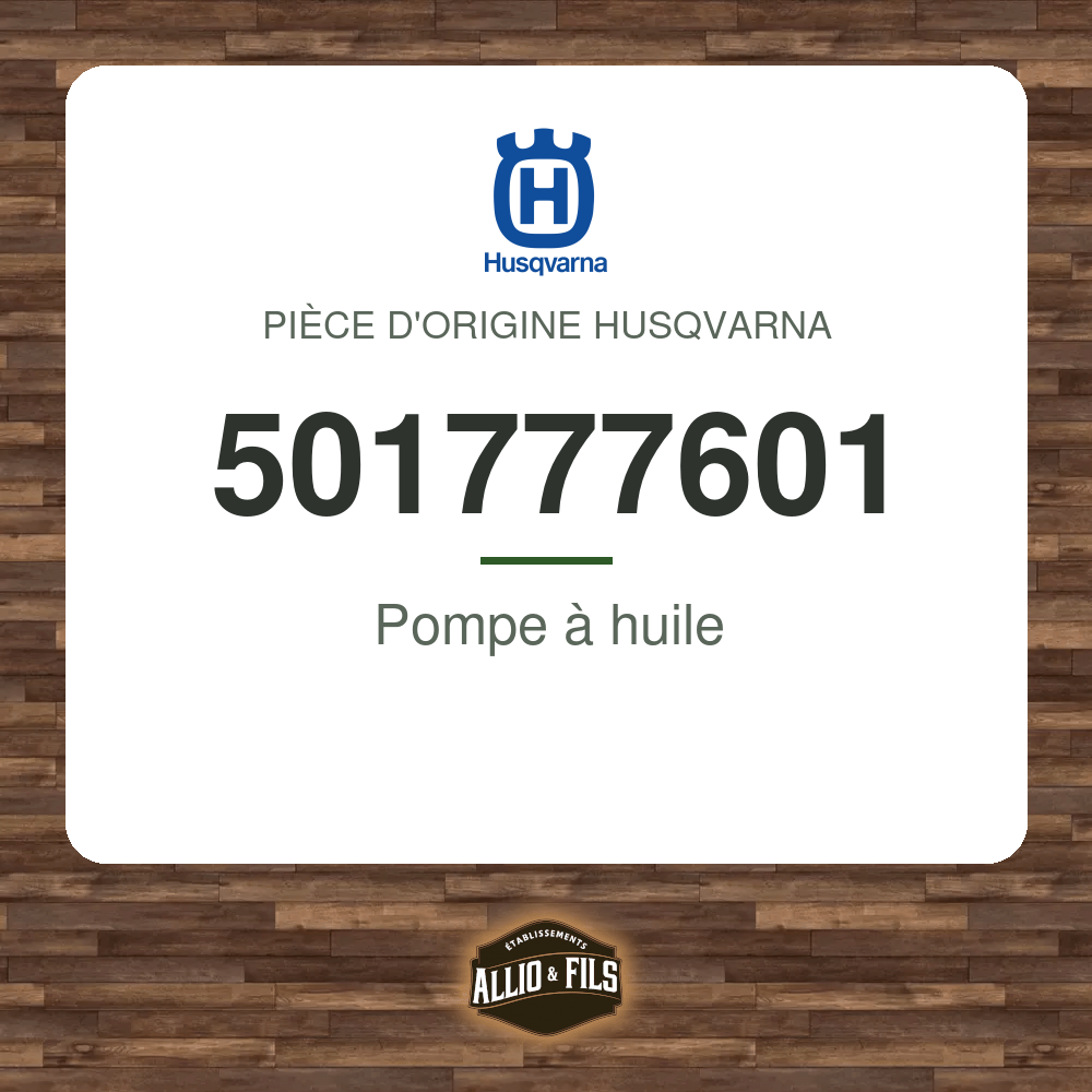 Pompe à huile - Husqvarna 501777601