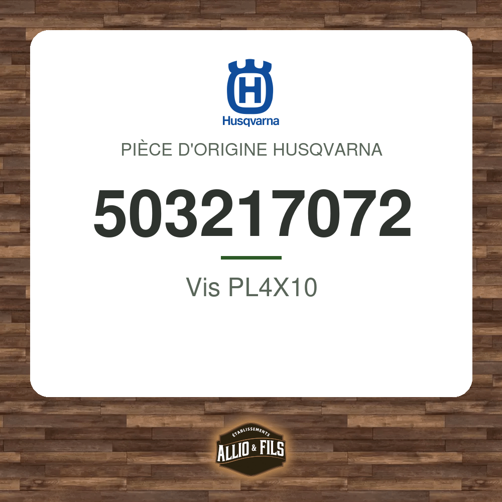 Vis PL4X10 - Husqvarna 503217072