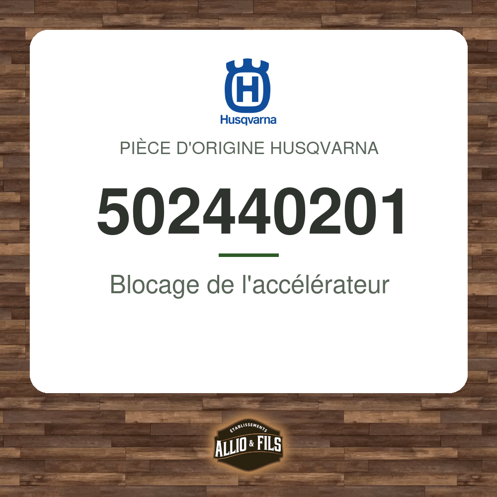Blocage de l'accélérateur - Husqvarna 502440201