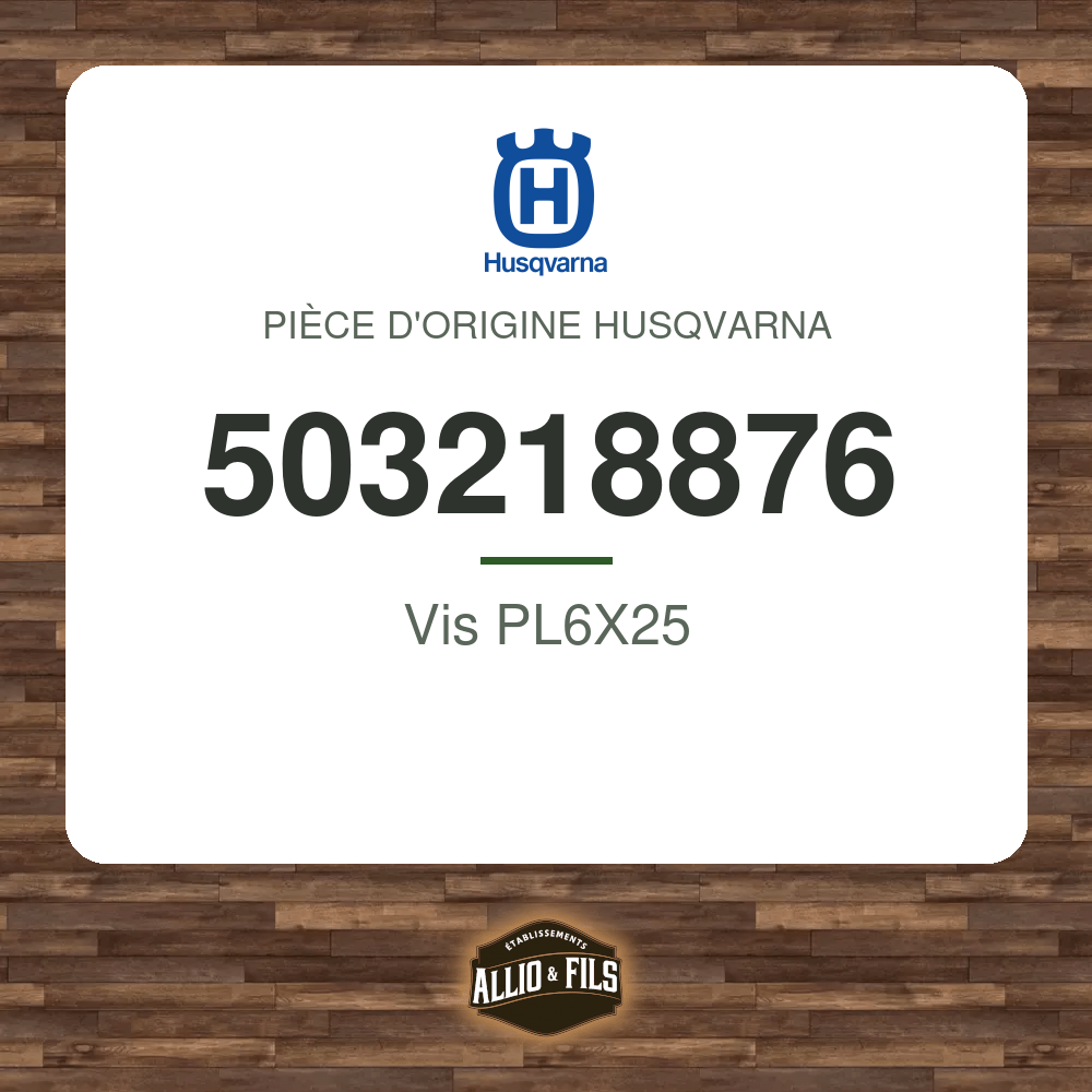 Vis PL6X25 - Husqvarna 503218876