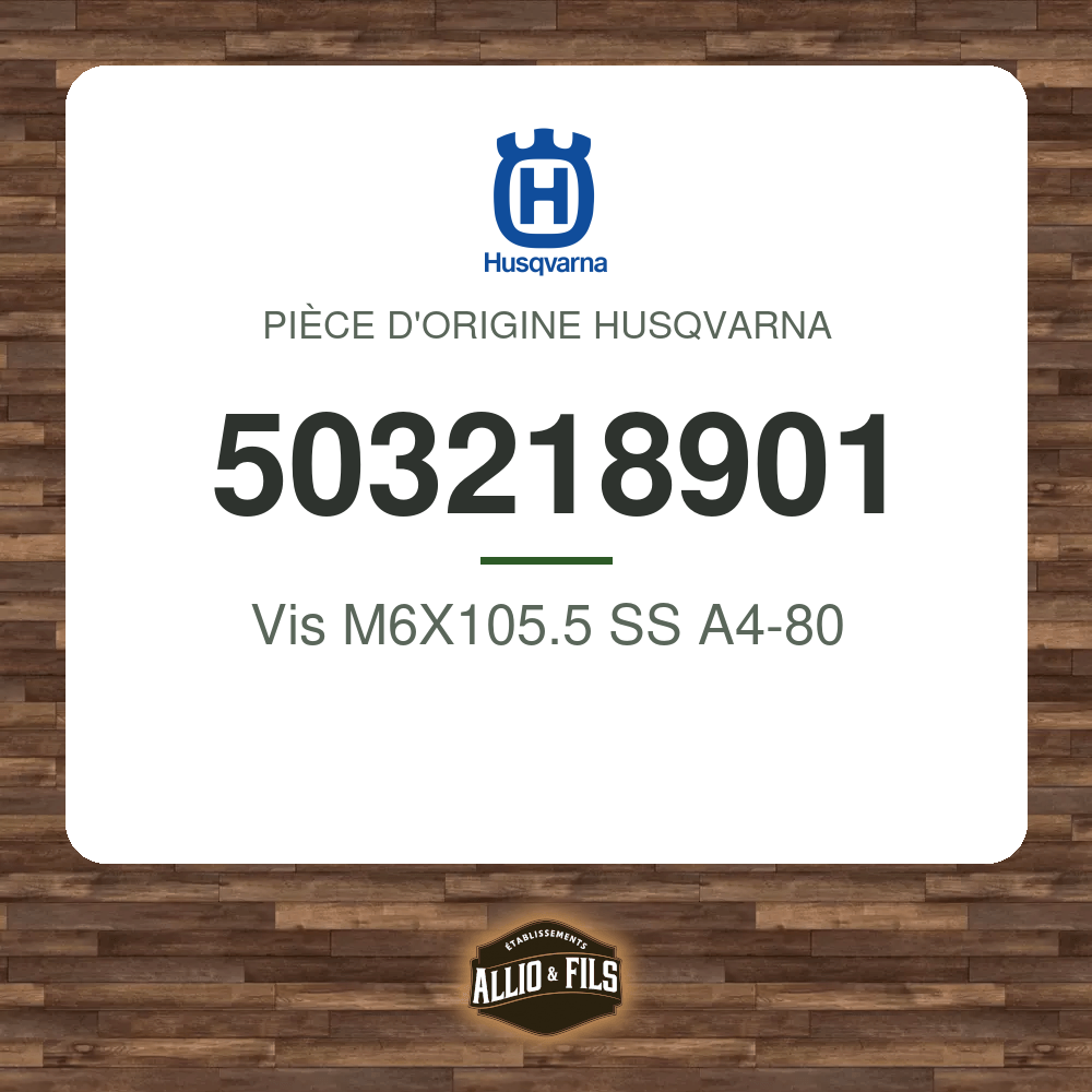 Vis M6X105.5 SS A4-80 - Husqvarna 503218901