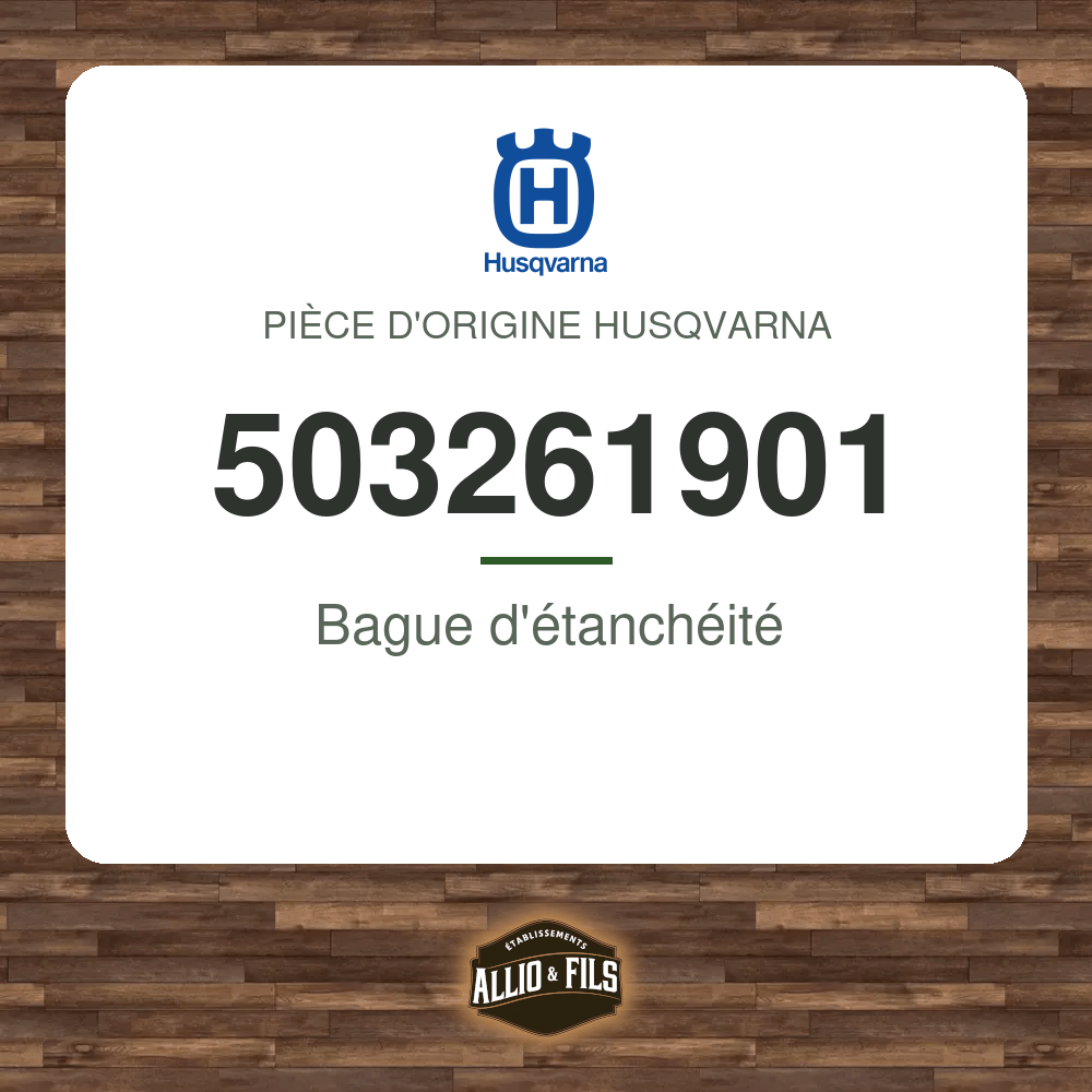 Bague d'étanchéité - Husqvarna 503261901