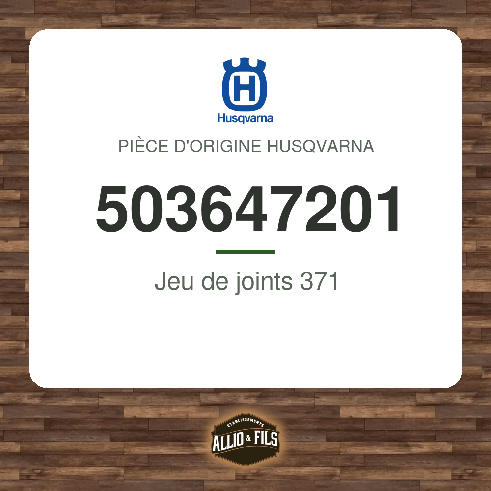 Jeu de joints 371 - Husqvarna 503647201