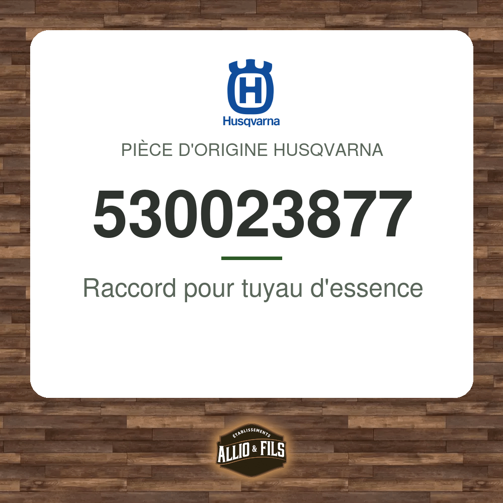 Raccord pour tuyau d'essence - Husqvarna 530023877